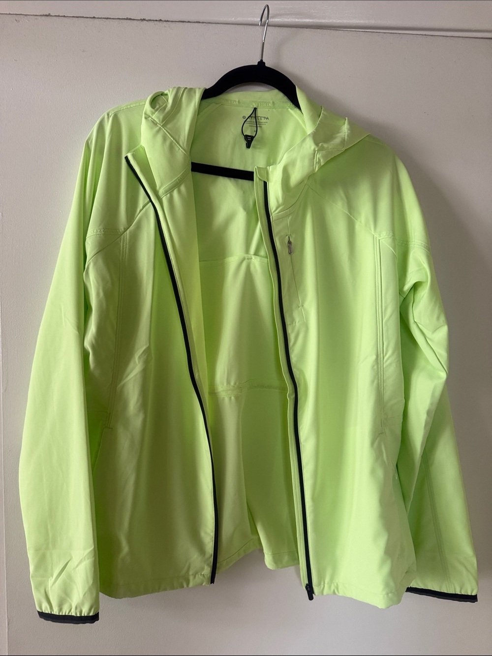 Athleta Neon Lime Hooded Utility Jacket